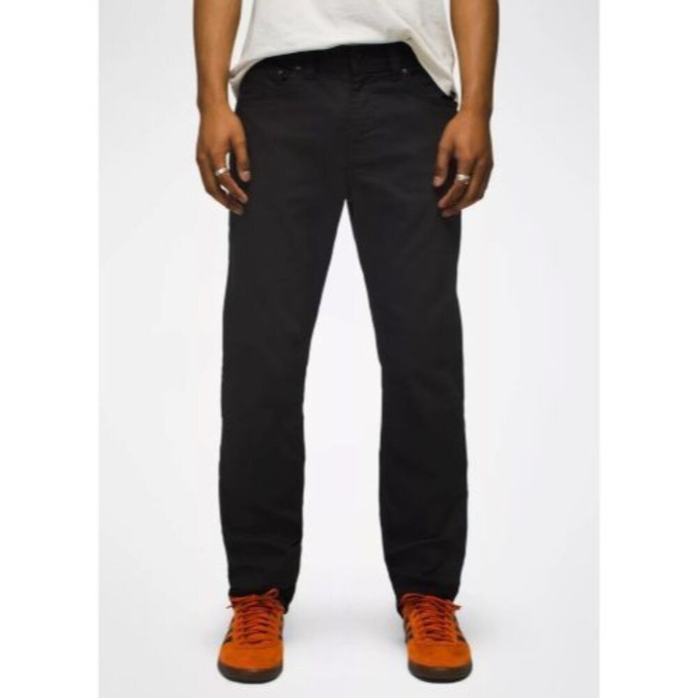 PrAna Bridger Jean Black Out Mens 40/36 Slim Fit Stretch‎ Denim Straight Leg NWT